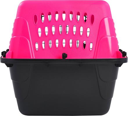 Show full view: Frisco Two Door Top Load Plastic Dog & Cat Kennel, Pink, 24-in slide 7 of 10