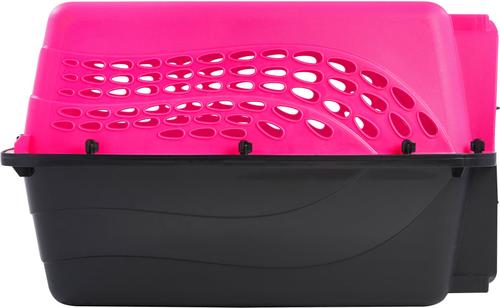 Show full view: Frisco Two Door Top Load Plastic Dog & Cat Kennel, Pink, 24-in slide 8 of 10