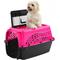Show in main carousel: Frisco Two Door Top Load Plastic Kennel, 24-in + Fold & Carry Single Door Collapsible Wire Dog Crate, Pink, 24 inch slide 2 of 9