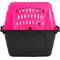 Show in main carousel: Frisco Two Door Top Load Plastic Kennel, 24-in + Fold & Carry Single Door Collapsible Wire Dog Crate, Pink, 24 inch slide 4 of 9