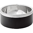 Frisco Two-Toned Double Wall Insulated Dog & Cat Bowl, 6-Cup, 2 count, Black
