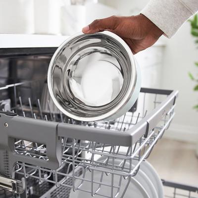 Show full view: Frisco Two-Toned Double Wall Insulated Indoor Dog & Cat Bowl, 6-Cup, 2 count, Mint slide 7 of 9