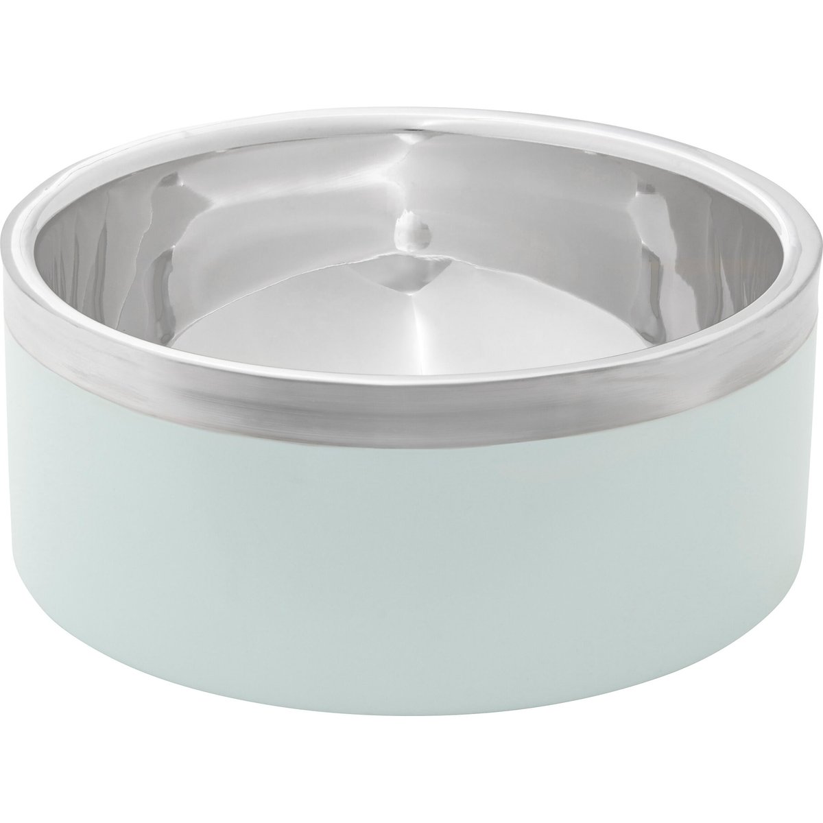 Frisco Two-Toned Double Wall Insulated Indoor Dog & Cat Bowl, Mint, Medium: 6 cup, 1 count