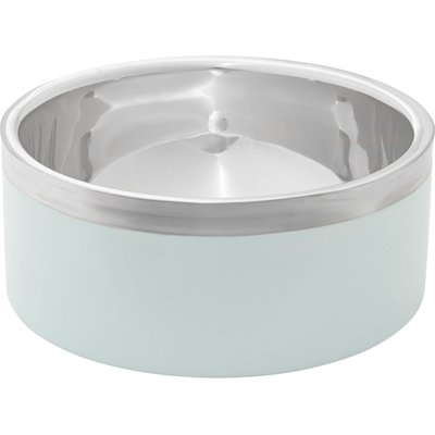 Frisco Frisco Two-Toned Double Wall Insulated Indoor Dog & Cat Bowl, Mint, Medium: 6 cup, 1 count