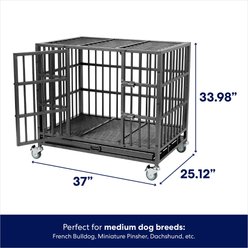 Frisco Ultimate Heavy Duty Steel Metal Single Door Dog Crate, Medium slide 2 of 6