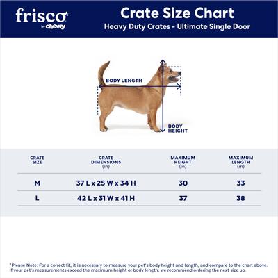 Show full view: Frisco Ultimate Heavy Duty Steel Metal Single Door Dog Crate, Medium slide 3 of 9