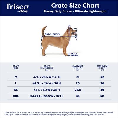 Show full view: Frisco Ultimate Lightweight Heavy Duty Foldable & Stackable Steel Metal Single Door Dog Crate, Large slide 3 of 11