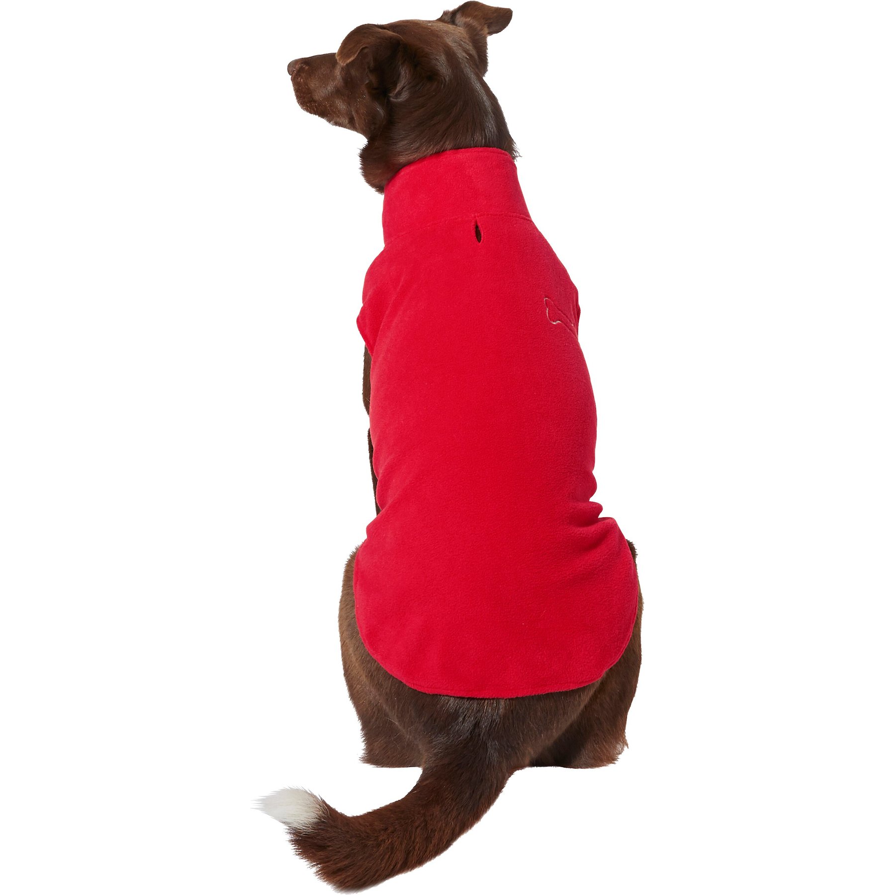 Frisco Ultra lightweight Basic Dog & Cat Fleece Vest, Red, Small