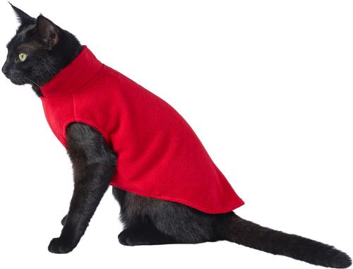 Show full view: Frisco Ultra lightweight Basic Dog & Cat Fleece Vest, Red, Small slide 3 of 8