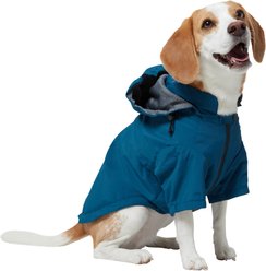Frisco Ultra Lightweight Dog & Cat Windbreaker with Removable Hood, Dark Blue, Medium