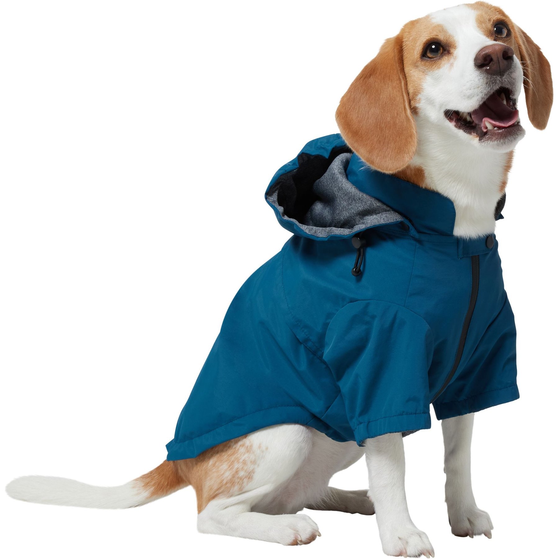 Frisco Ultra Lightweight Dog & Cat Windbreaker with Removable Hood, Dark Blue, Medium