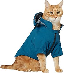 Frisco Ultra Lightweight Dog & Cat Windbreaker with Removable Hood, Dark Blue, Small
