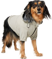 Frisco Ultra Lightweight Dog & Cat Windbreaker with Removable Hood, Gray, Large