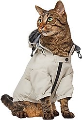 Frisco Ultra Lightweight Dog & Cat Windbreaker with Removable Hood, Gray, Small