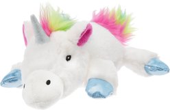 Frisco Unicorn Plush Squeaky Dog Toy, White, Medium/Large