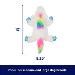 Frisco Unicorn Plush Squeaky Dog Toy, White, Medium/Large slide 2 of 6