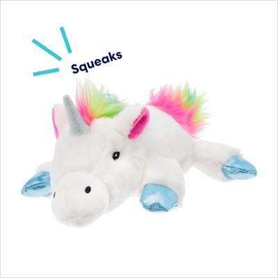 Show full view: Frisco Unicorn Plush Squeaky Dog Toy, White, Medium/Large slide 3 of 7