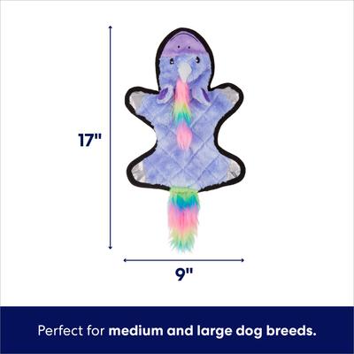 Show full view: Frisco Unicorn Stuffing-Free Flat Plush Squeaky Dog Toy, Purple, Medium/Large slide 2 of 7