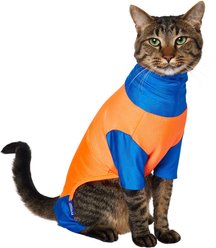 Frisco UPF 30+ Colorblock Dog & Cat Playsuit, Red, Small