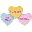 Frisco Valentine Candy Hearts Plush Cat Toy with Catnip, Pastel, 3 count