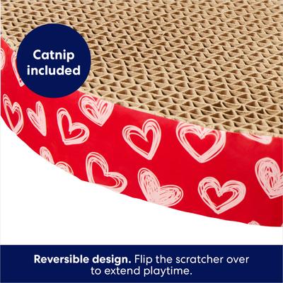 Show full view: Frisco Valentine Heart Cat Scratcher Toy with Catnip, Hearts, 2 count slide 3 of 7