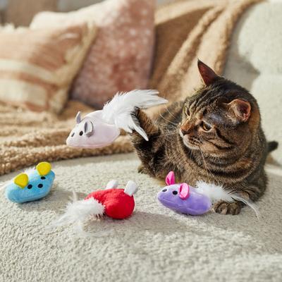 Show full view: Frisco Valentine Heart Mice Plush Cat Toy with Catnip, 4 count slide 4 of 7