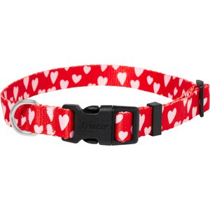 Frisco Valentine's Heart Printed Dog Collar, Medium