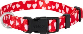 Frisco Valentine's Heart Printed Dog Collar, Small