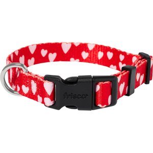 Frisco Valentine's Heart Printed Dog Collar, X-Small