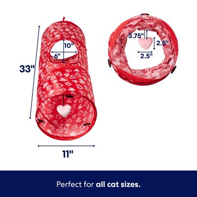 Show full view: Frisco Valentine Hearts Foldable Play Tunnel Cat Toy with Catnip slide 2 of 6