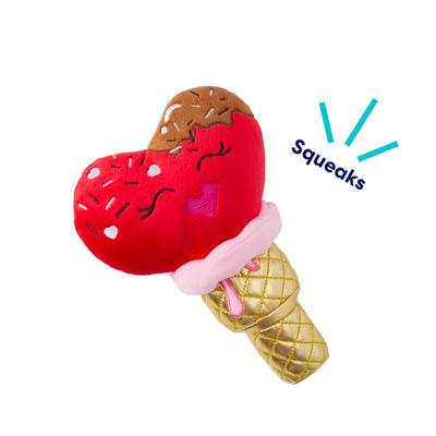 Show full view: Frisco Valentine Ice Cream Plush Squeaky Dog Toy, Medium/Large slide 4 of 8