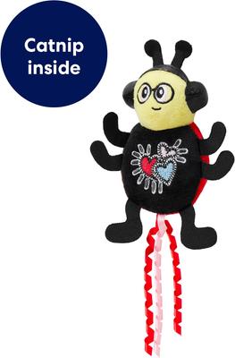 Show full view: Frisco Valentine Jammin' Ladybug Plush Cat Toy with Catnip slide 3 of 8