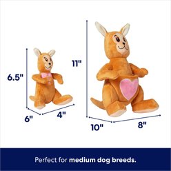 Frisco Valentine Kangaroo & Joey Plush Squeaky Dog Toy, Medium, 2 count slide 2 of 6