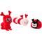 Show in main carousel: Frisco Valentine Lovebugs Plush Squeaky Dog Toy, Small, 3 count slide 1 of 7