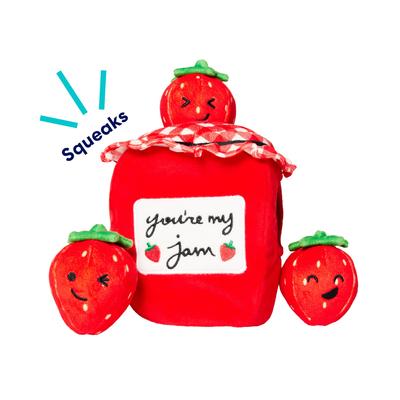 Show full view: Frisco Valentine Strawberry Jam Hide & Seek Puzzle Plush Squeaky Dog Toy, Small/Medium slide 5 of 8