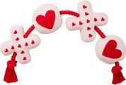 Frisco Valentine XOXO Plush with Rope Squeaky Dog Toy, Large
