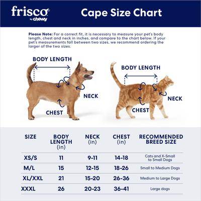 Show full view: Frisco Vampire Cape Dog & Cat Costume, X-Small/Small slide 2 of 10