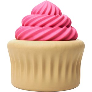 Frisco Vanilla Flavored Cupcake Rubber Chew Dog Toy for Heavy Chewers, Large/X-Large