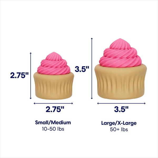 Show full view: Frisco Vanilla Flavored Cupcake Rubber Chew Dog Toy for Heavy Chewers, Large/X-Large slide 2 of 9