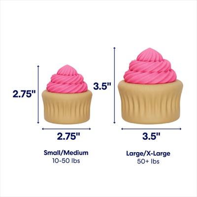 Show full view: Frisco Vanilla Flavored Cupcake Rubber Chew Dog Toy for Heavy Chewers, Small/Medium slide 2 of 9