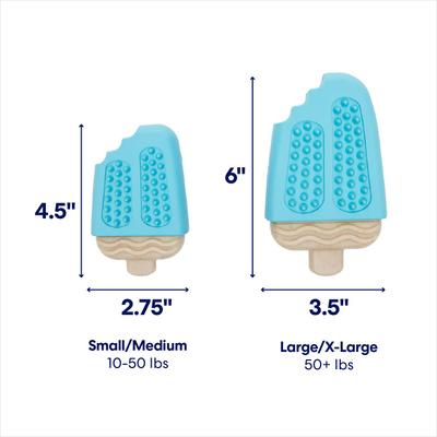 Show full view: Frisco Vanilla Flavored Popsicle Rubber & Nylon Chew Dog Toy for Heavy Chewers, Small/Medium slide 3 of 10