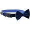 Show in main carousel: Frisco Velvet Dog Collar With Removable Velvet Bow, Blue, MD - Neck: 14-20-in, Width: 3/4-in slide 1 of 7