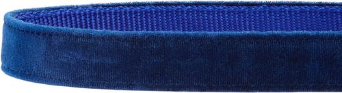 Show full view: Frisco Velvet Dog Collar With Removable Velvet Bow, Blue, MD - Neck: 14-20-in, Width: 3/4-in slide 3 of 7