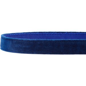 Frisco Velvet Dog Collar With Removable Velvet Bow, Blue, SM - Neck: 10-14-in, Width: 5/8-in