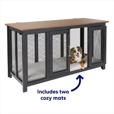 Show full view: Frisco "Venice" Dog Crate Credenza & Mat Kit, 53 x 24.3 x 27.2 inches slide 3 of 9