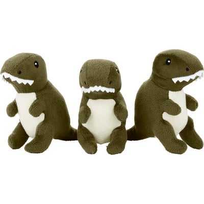 Frisco Frisco Volcano & Dinosaurs Hide & Seek Puzzle Plush Squeaky Dog Toy Refills, Small, 3 count