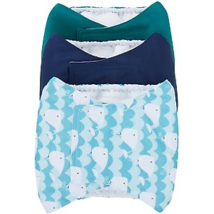 Frisco Washable Dog Diaper Male Wraps, X-Large, 3 count, Whales