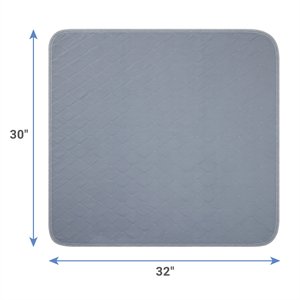 Frisco Washable Dog Potty Pads, Gray, 30 x 32-in, Unscented, 2 count