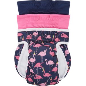 Frisco Washable Female Diaper, Small, 3 count, Flamingo