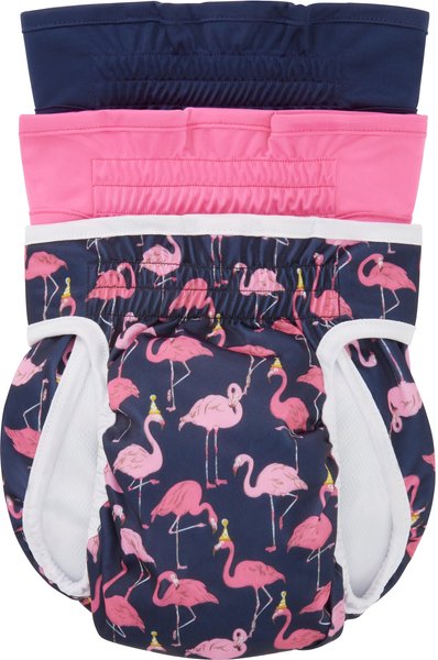 Show full view: Frisco Washable Female Diaper, X-Small, 3 count, Flamingo slide 1 of 8